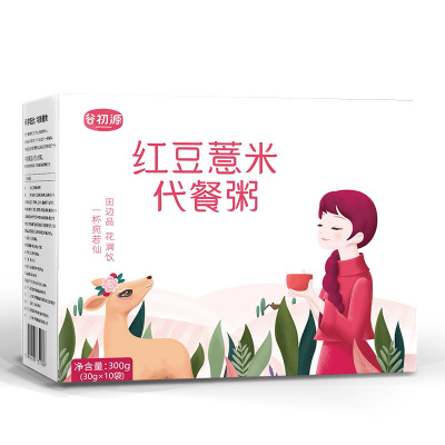 谷初源 红豆薏米代餐粥 即食早餐晚餐营养粉300g 谷物粉