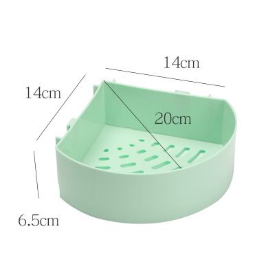 浴室放置置物架贴墙CIAA卫生间洗漱用品挂墙粘贴洗澡放东西的架子墙上绿色（三角形款）买1送1送同款