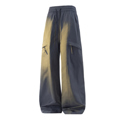 春秋季新款男士机能休闲裤男女同款慵懒风百搭时尚潮牌工装阔腿裤