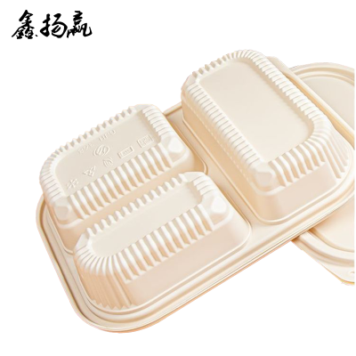 鑫扬赢 可降解一次性三格餐盒 800ml