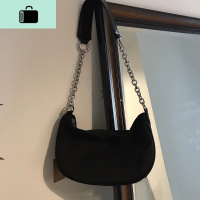 极简冷淡复古风2020春夏新款新月百搭黑色链条腋下法棍单肩包包女NEW LAKE女士单肩包