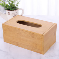 纸巾盒竹木餐厅饭店酒店客厅用抽纸盒家用 上翻盖 11.5*11.5*8cm