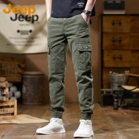 JEEP吉普重磅工装裤男款夏季薄款2025新款休闲百搭冲锋束脚男裤子