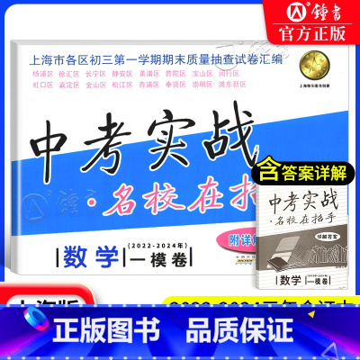 2022-2024中考实战 数学一模卷 上海 [正版]中考实战名校在招手数学一模卷试卷汇编 2022-2023-2024