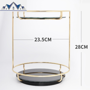 网红旋转化妆品收纳盒护肤品香水桌面梳妆台卫生间浴室整理置物架 三维工匠