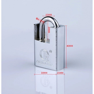 汐岩半包防剪小锁头 仿不锈钢通开挂锁 防盗防撬 包梁包边仓库宿舍