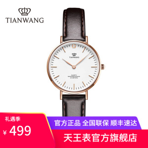 天王女表高颜值简约百搭石英表时尚休闲女士正品腕表升级款3851