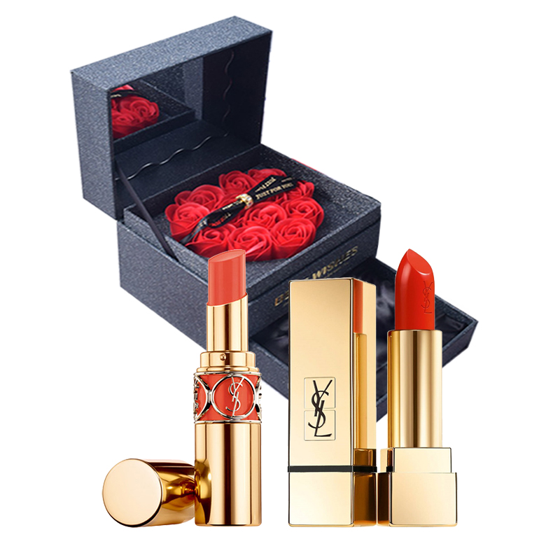ysl/圣罗兰 新款迷魅唇膏圆管#13 14 一生一世表白口红礼盒装 彩妆