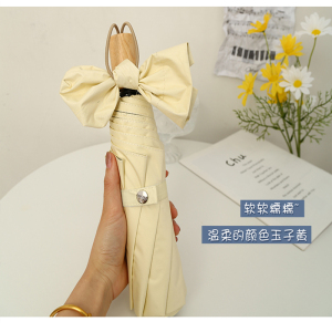 手动久合版钢骨玻纤 加厚黑胶布 实木手柄YF-S2021003 晴雨两用伞