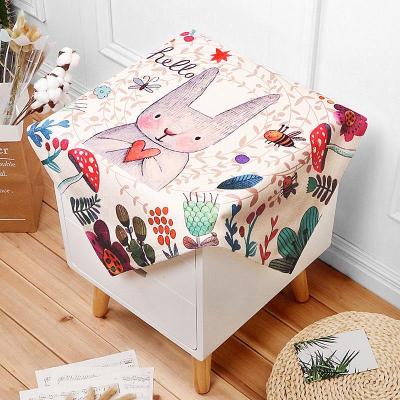 棉麻床头柜盖布防尘罩电视机冰箱微波炉罩布艺小桌布多用万能盖巾