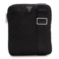 GUESS男士百搭人造革黑酷单肩斜挎包