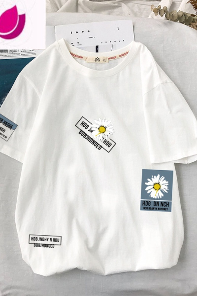 七斓小雏菊vibe美式高街复古vintage短袖T恤国潮大码情侣装夏装男