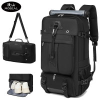 漫山 大容量多功能背包男士高级感双肩包女斜挎手提包户外旅行包 80L MS-2429-B(个)