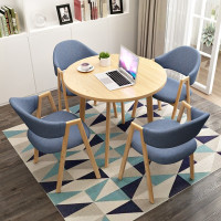 域赢洽谈桌椅组合接待桌椅小圆桌子简约休闲餐桌椅1桌4椅