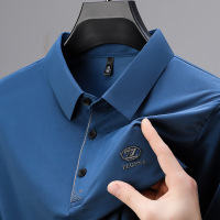 夏季男士翻领短袖T恤男装半袖POLO衫中年男士冰丝凉爽爸爸装