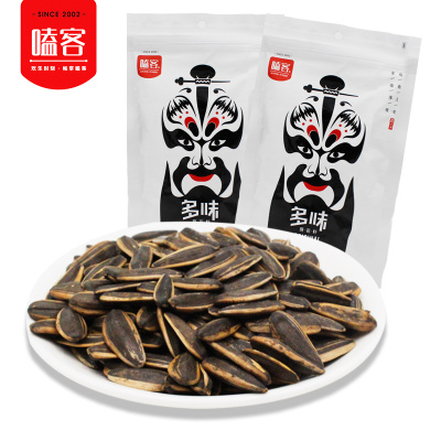 嗑客休闲小零食多味瓜子160gx2袋休闲食品坚果炒货葵花子零食干果香瓜子
