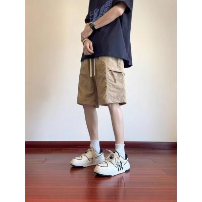 夏季新款美式短裤男潮牌薄款设计感小众宽松大码运动裤