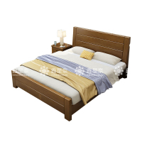 鑫星奈 XXN4012004 胡桃色实木床单人床宿舍公寓床 1.2米单床含1个床头柜