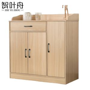 智叶舟木质茶水柜90*40*90cm台