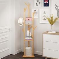 森美人衣帽架简易楠竹卧室挂衣架子简约现代置物衣服收纳落地货架家用架