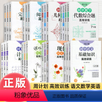 [全3册]数学计算题+几何+代数 八年级/初中二年级 [正版]周计划初中语文数学英语七八九年级中考专项训练初一二三基础知