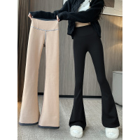 加绒喇叭鲨鱼裤女外穿秋冬款新款高腰收腹提臀打底微喇瑜伽裤