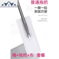 懒人网红平板拖把免手洗旋转桶拖布家用木瓷砖地拖一拖净墩布 三维工匠