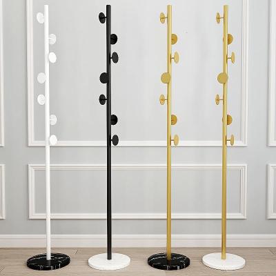 北欧小户型客厅落地挂衣架后现代简约轻奢大理石金属衣帽架衣服架