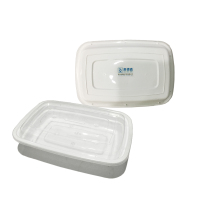 奥德鑫一次性PP餐盒 750ml白色方形 整箱