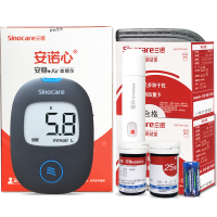 三诺(Sinocare) 三诺血糖仪家用检测仪型智能安稳加免调码测血糖试纸条安稳air 蓝牙血糖仪+50支试纸