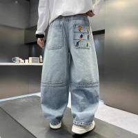 男童春装裤子2026新款大童春季长裤帅气潮直筒裤儿童牛仔裤春秋款