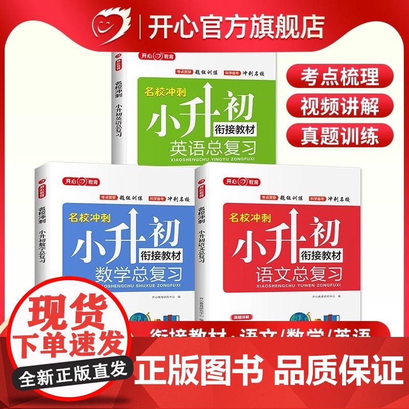 开心 2025小升初语文数学英语总复习知识大全六年级下册名师帮你小学升初中系统总复习人教版必刷题真题卷名校专项训练大集结