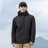 男装新款冲锋衣户外三合一男女真防风防水内胆可拆卸透气夹克外套