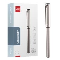 齐心 V07 远见商务签字笔 子弹头 0.7mm 黑 12支装