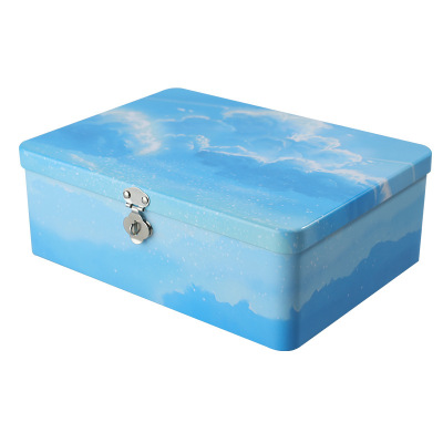 谜姬铁盒收纳盒飞机杯倒模名器成人用品玩具收藏盒子连体翻盖收纳铁盒通用包装铁盒 长方形大翻盖铁盒