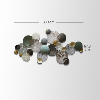 金属轻奢铁艺墙面装饰挂件大厅北欧风沙发背景墙上装饰品现代壁饰三维工匠A款196CM*97CM