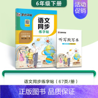 6年级下册 [正版]小学生一二三年级上册练字四五六年级下册每日一练人教版语文同步练字帖生字描红练习册儿童控笔训练正楷硬笔