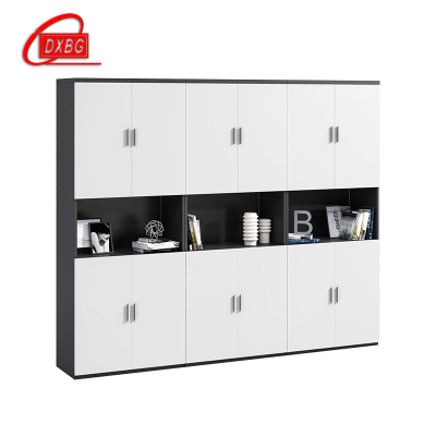 DXBG办公室书柜文件柜三/四门矮柜木质老板办公桌文具柜书柜展柜组合五层板式[工厂现做 7天内发货]