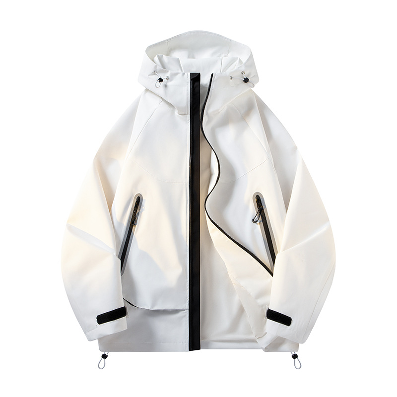 男装春秋季新款潮牌夹克男防风休闲时尚百搭户外情侣连帽上衣外套