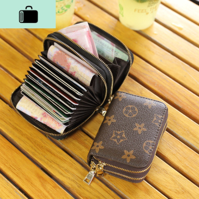 新款简约小巧双拉链卡包女式男士风琴卡夹超薄卡套小零钱包卡片包NEW LAKE