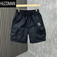 HLCOMAN美式休闲短裤男士夏季薄款2025新款工装风潮牌宽松直筒运动五分裤