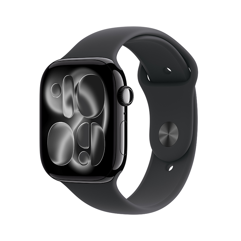 MEVG4CH/B Apple Watch S11(A3451) GPS 46毫米亮黑色铝金属表壳 黑色运动型表带-S/M
