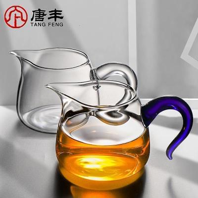 家柏饰(CORATED)透明公道杯加厚耐热大容量单个茶漏器侧把功夫装茶器分茶器Z