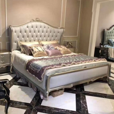 欧式床双人床1.8米婚床田园主卧家具皮床美式卧室1.5米公主实木床