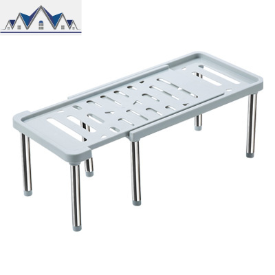 可伸缩多层厨房碗柜置物架家用调料收纳架不锈钢台面整理架 三维工匠