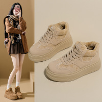 加绒高帮雪地靴女冬季新款学生ins韩版保暖休闲鞋棉鞋女