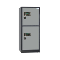 臻远全钢实心防盗保险柜 高120cm双门双层密码款深空灰色