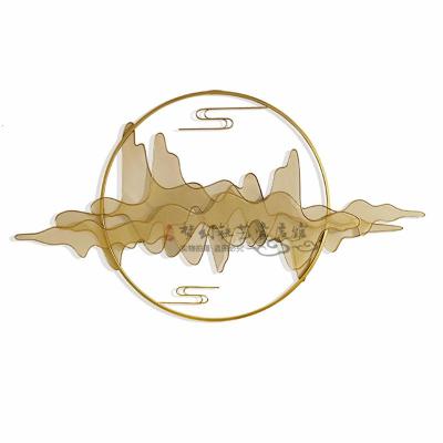 中式金属壁饰创意家居客厅背景墙面装饰铁艺山影玄关墙饰装饰挂件三维工匠B款180*112cm