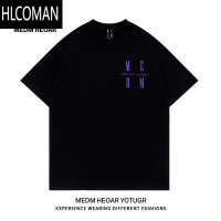 HLCOMANDM HEOAR王鹤棣同款 2025年新款基础刺绣短袖T恤男女款体恤衫