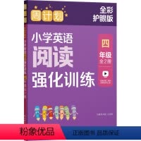 4年级 英语阅读强化训练100篇(大开本2本套) 小学通用 [正版]周计划小学英语阅读强化训练四年级4年级小学英语阅读理
